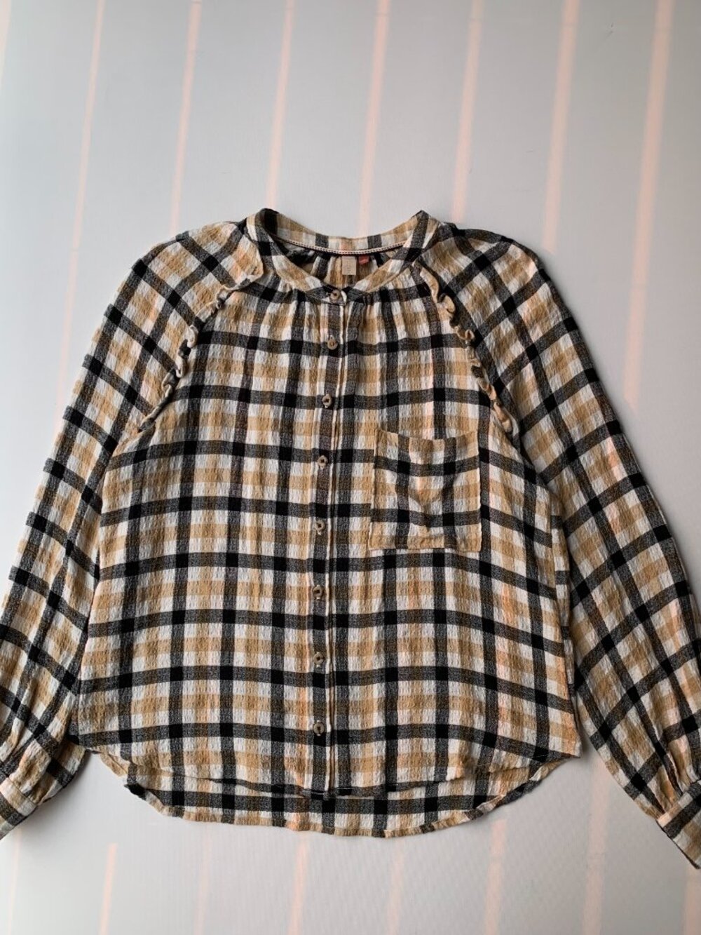 Pilcro Long Sleeve Blouse Wome's Size M crewneck - Picture 7 of 11